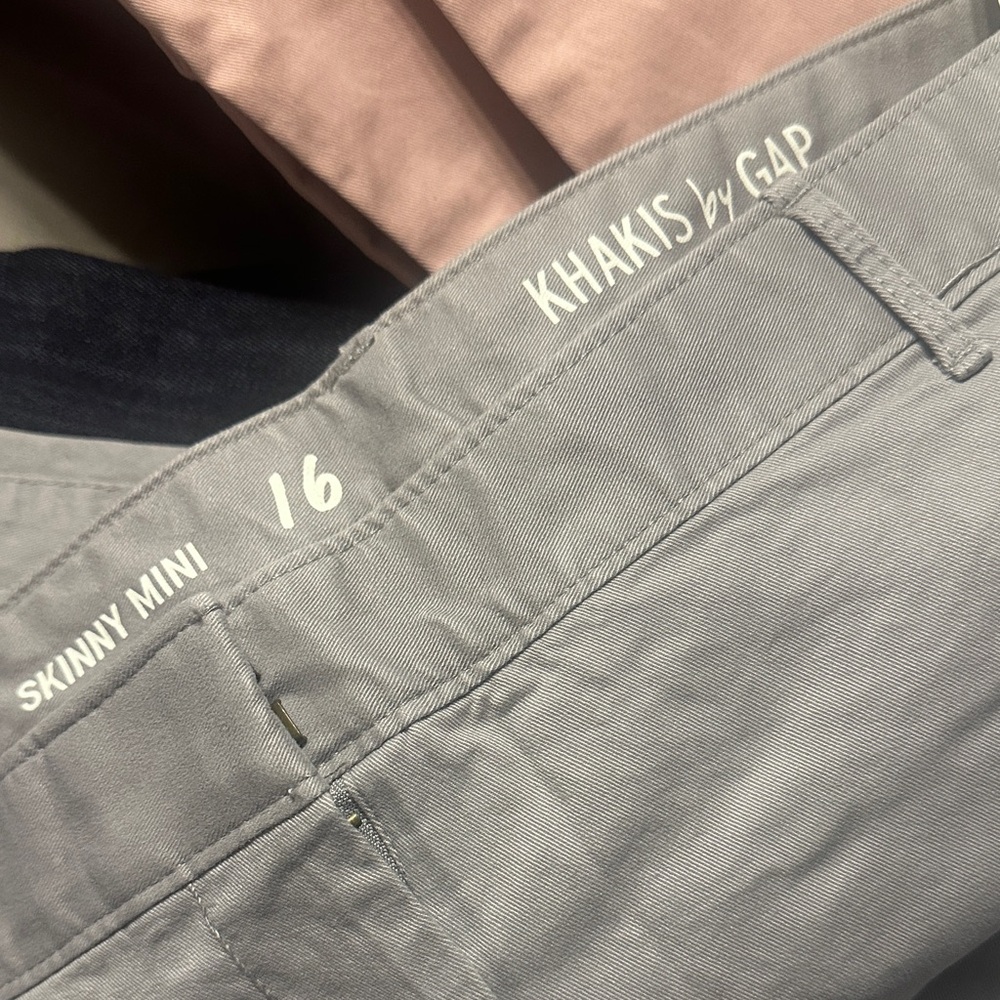 GAP womens Light Gray Skinny Mini Khakis
